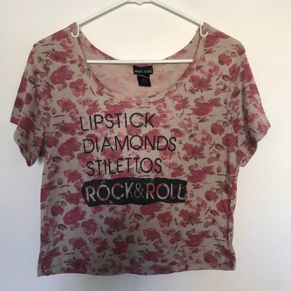 Wet seal Floral crop top XL
